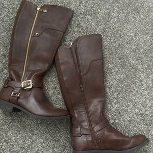 Knee high brown boots